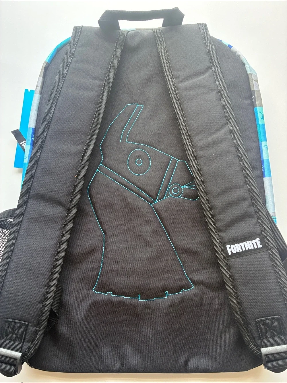 Fortnite Black Backpack with Blue Llama Outline